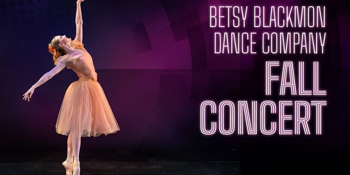 A graphic with a purple background and a woman dancing. White text that reads 